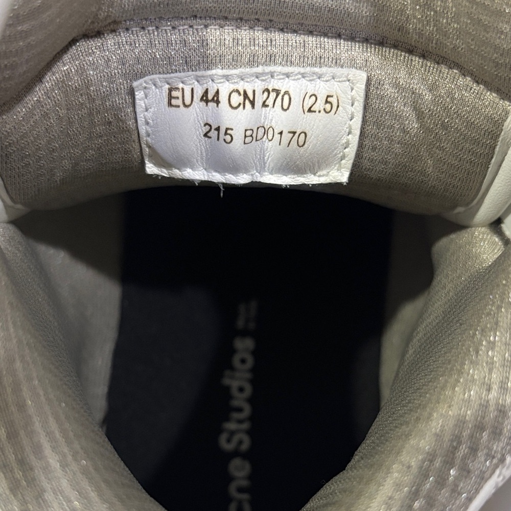 Acne White and Gray High-Top Sneakers - Picture 8 of 11